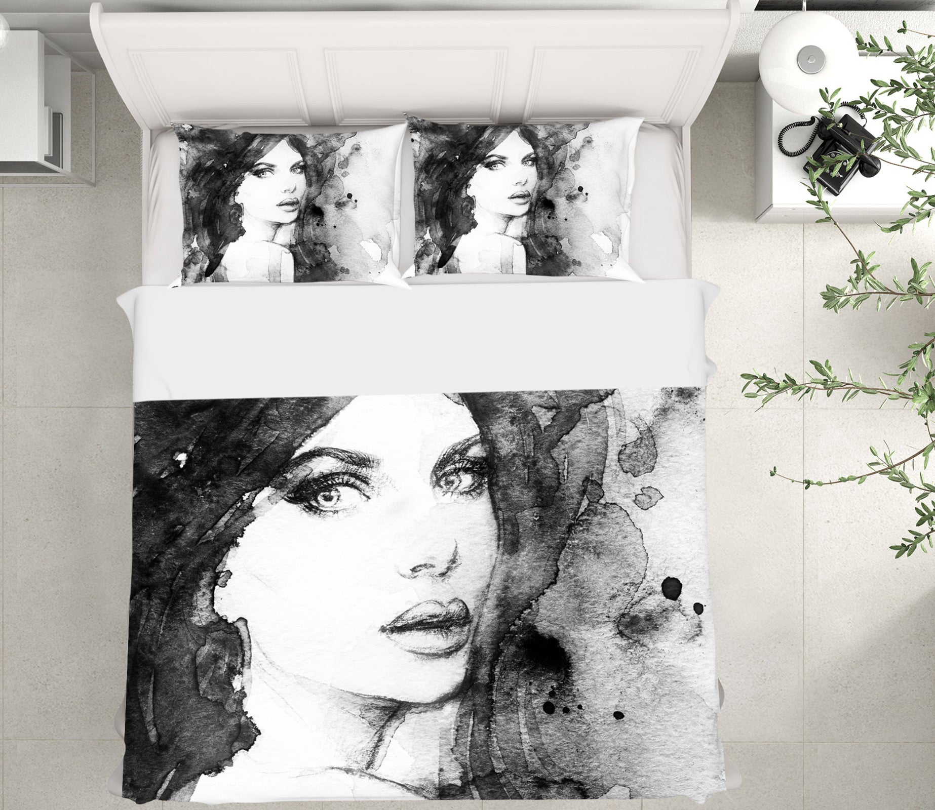 3D Graffiti Woman 016 Bed Pillowcases Quilt