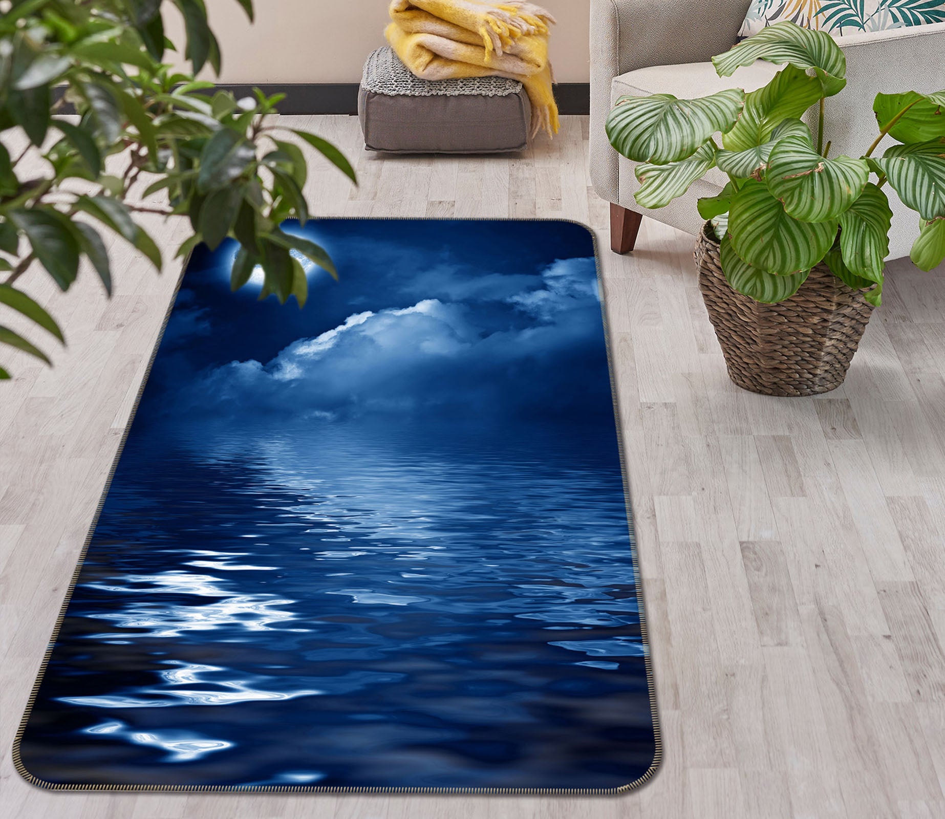 3D Water Surface Moon 32109 Non Slip Rug Mat