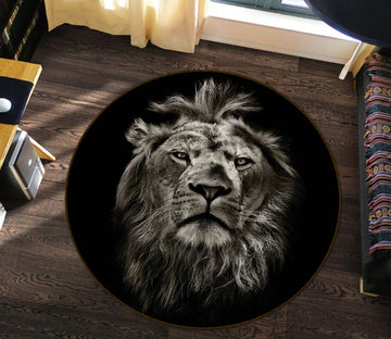 3D Lion 37205 Animal Round Non Slip Rug Mat