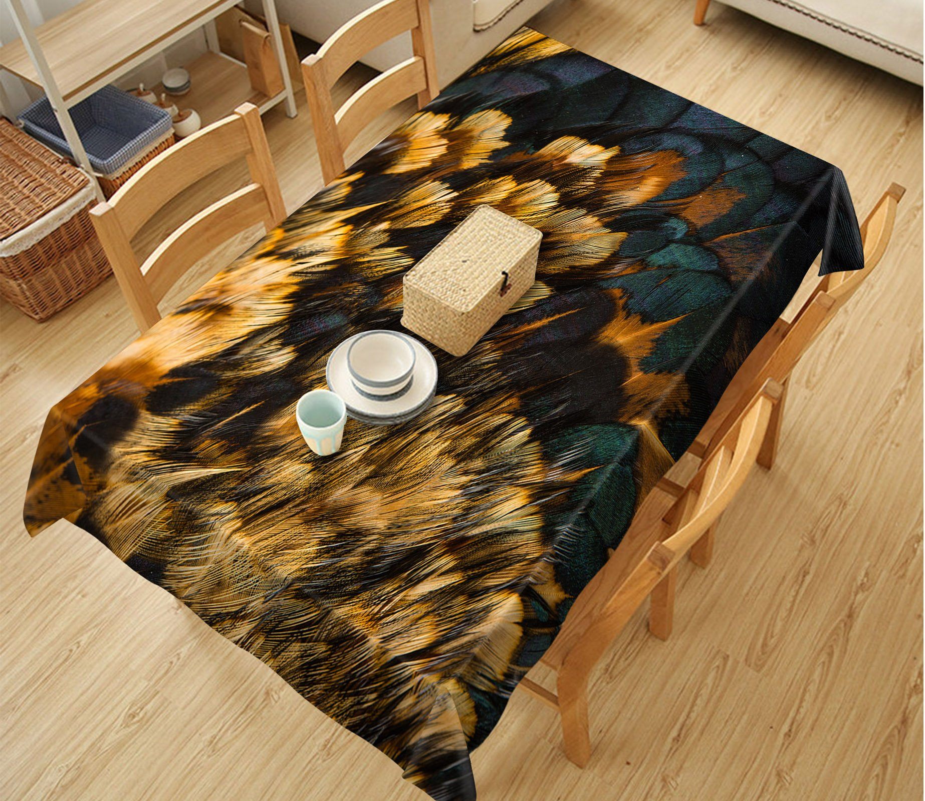 3D Beautiful Feather 12 Tablecloths Wallpaper AJ Wallpaper 