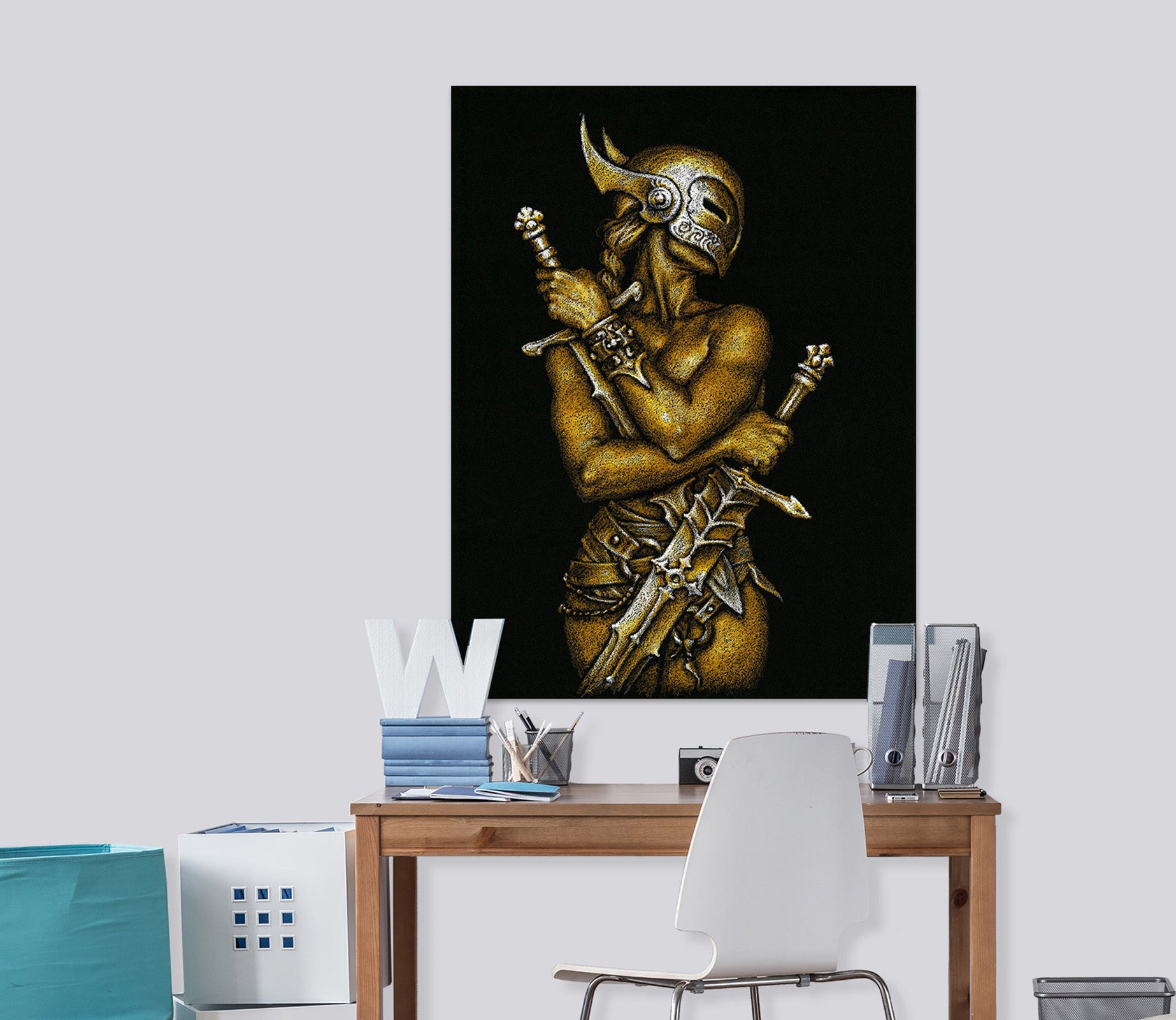 3D Sword Mask Man 8118 Ciruelo Wall Sticker