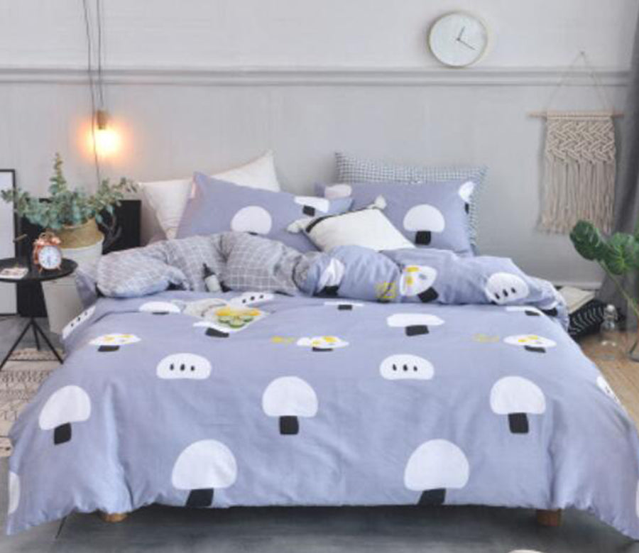3D Black And White Mushroom 15092 Bed Pillowcases Quilt