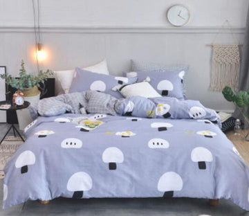 3D Black And White Mushroom 15092 Bed Pillowcases Quilt