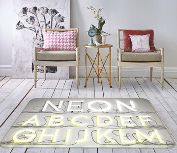 3D Letter Lights 35048 Non Slip Rug Mat