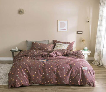 3D Red And Purple Small Floral 6194 Bed Pillowcases Quilt