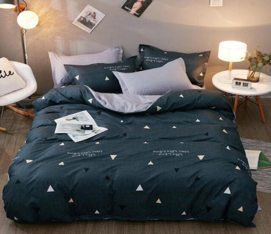 3D Dark Green Triangle Pattern 12042 Bed Pillowcases Quilt
