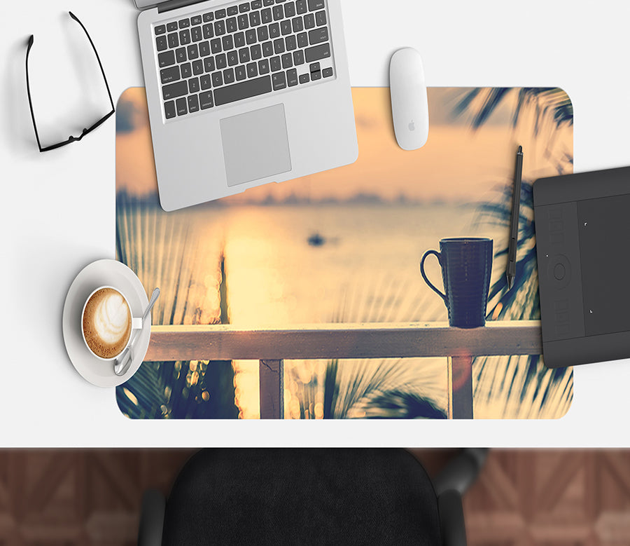 3D Seaside Corridor 17028 Desk Mat