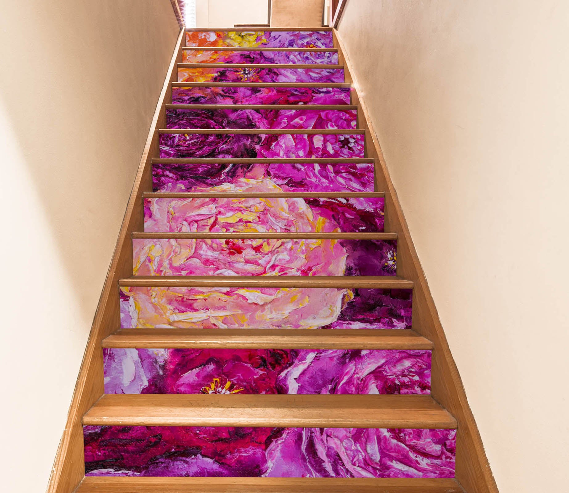 3D Purple Flowers 2021 Skromova Marina Stair Risers
