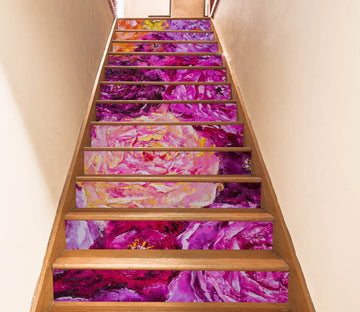 3D Purple Flowers 2021 Skromova Marina Stair Risers