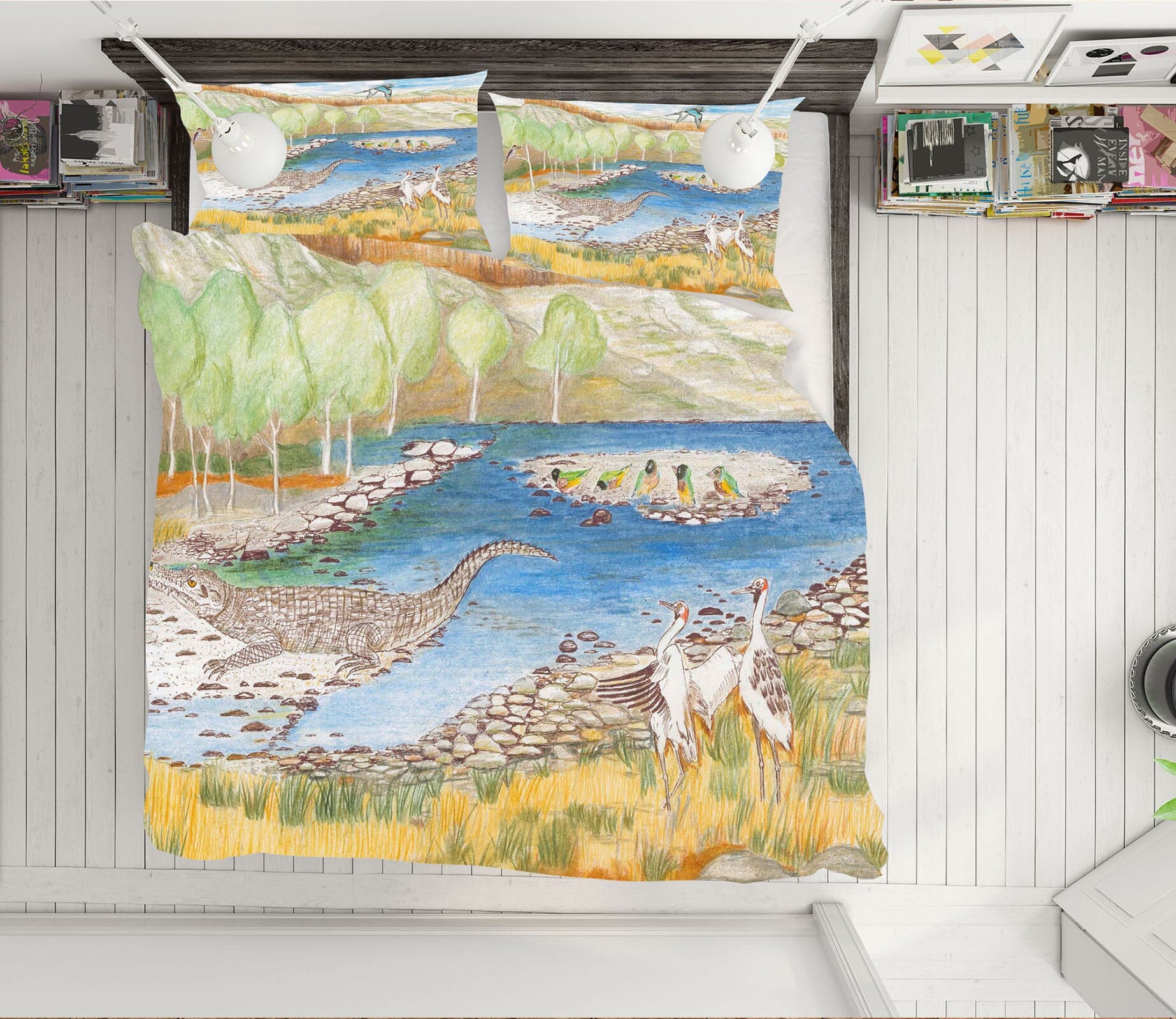 3D Park River 036 Michael Sewell Bedding Bed Pillowcases Quilt Quiet Covers AJ Creativity Home 