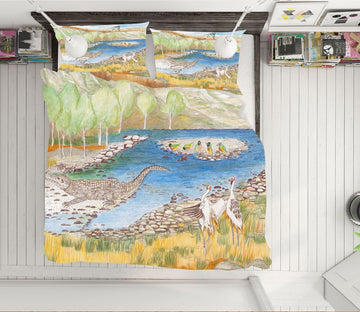 3D Park River 036 Michael Sewell Bedding Bed Pillowcases Quilt Quiet Covers AJ Creativity Home 