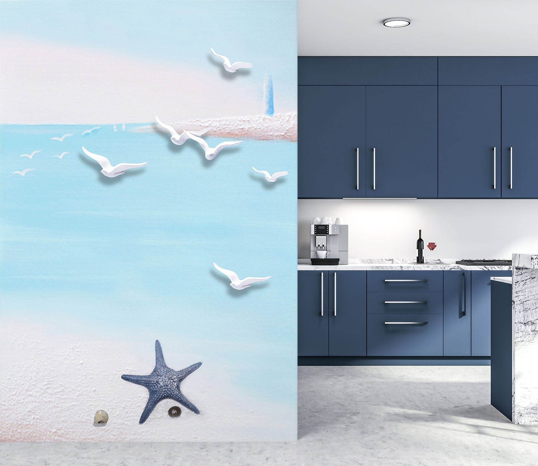 3D Starfish Beach 1829 Wall Murals Wallpaper AJ Wallpaper 2 