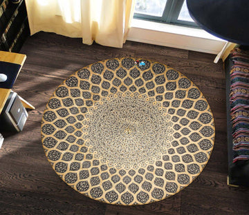 3D Pattern 72145 Round Non Slip Rug Mat