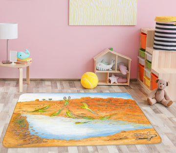 3D Beach Prawn 1052 Michael Sewell Rug Non Slip Rug Mat Mat AJ Creativity Home 