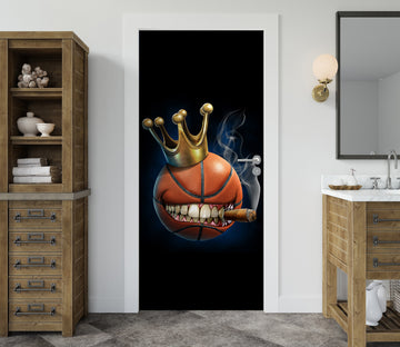 3D Crown Basketball 552 Tom Wood Door Mural