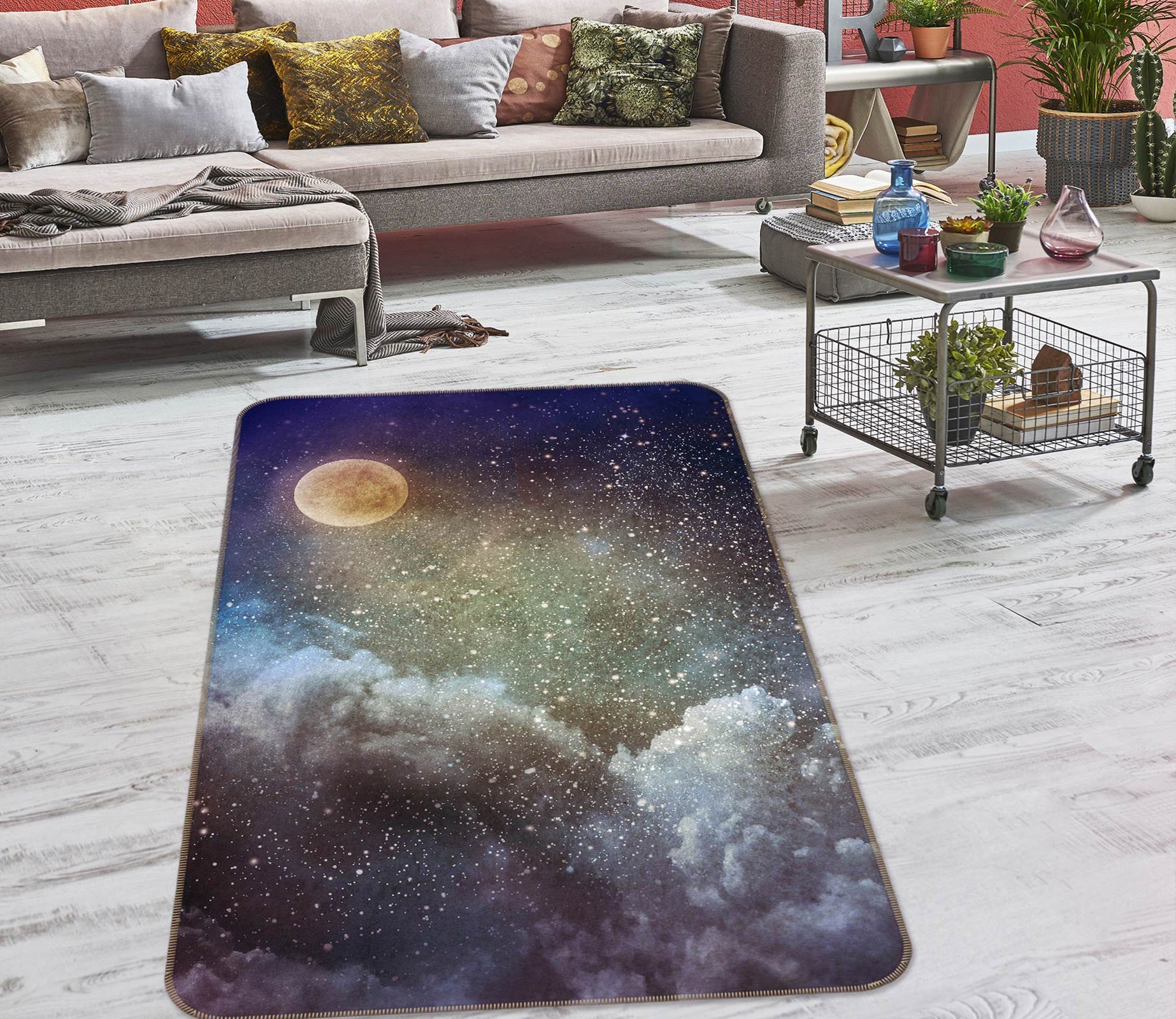 3D Clouds 33067 Non Slip Rug Mat