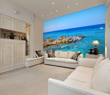 3D Azure Sea Stones 23 Wall Murals Wallpaper AJ Wallpaper 2 