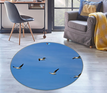3D Seagull 11197 Kathy Barefield Rug Round Non Slip Rug Mat