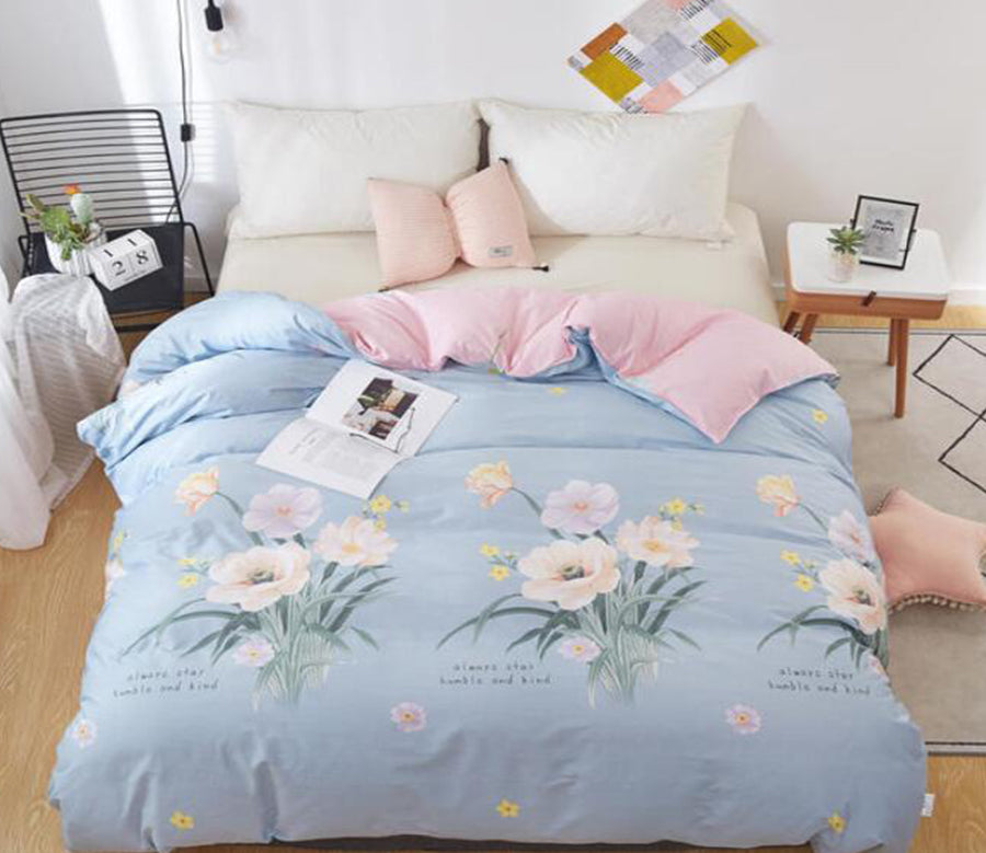 3D Light Blue White Flower Bush 3034 Bed Pillowcases Quilt