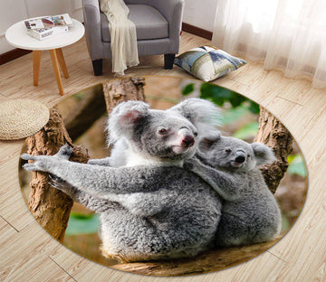 3D Koala 82198 Animal Round Non Slip Rug Mat