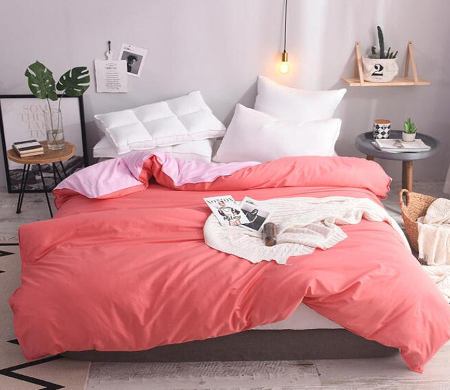 3D Tangerine Red 3101 Bed Pillowcases Quilt