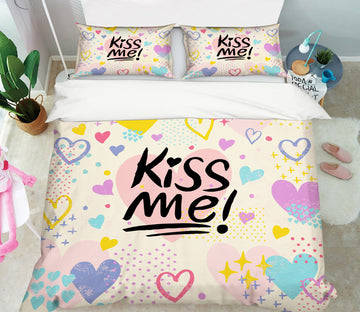 3D Color Heart 59079 Bed Pillowcases Quilt