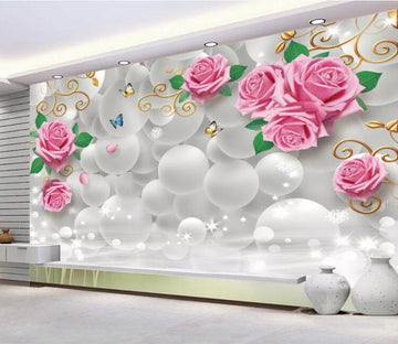 3D Beautiful Rose WC1894 Wall Murals