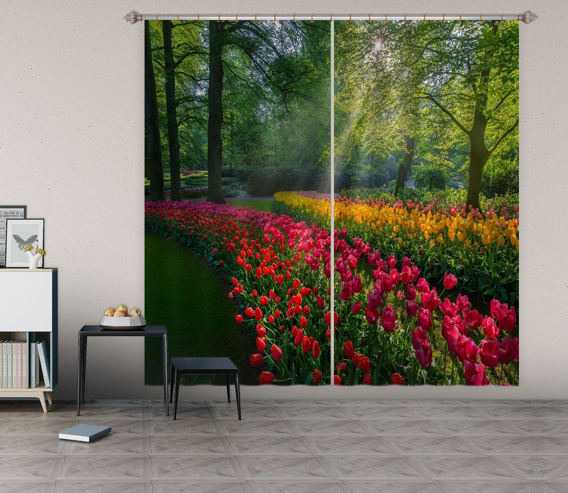 3D Rose Garden 158 Marco Carmassi Curtain Curtains Drapes Curtains AJ Creativity Home 
