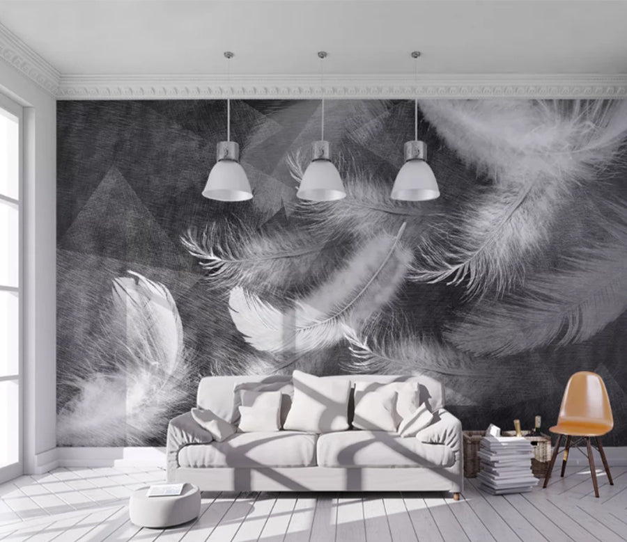 3D Misty Feathers WC2664 Wall Murals