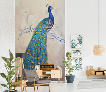 3D Blue Peacock 1841 Wall Murals Wallpaper AJ Wallpaper 2 