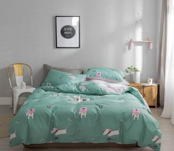 3D Dogs 40085 Bed Pillowcases Quilt