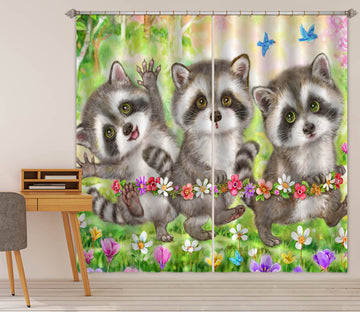 3D Cute Husky 9065 Kayomi Harai Curtain Curtains Drapes