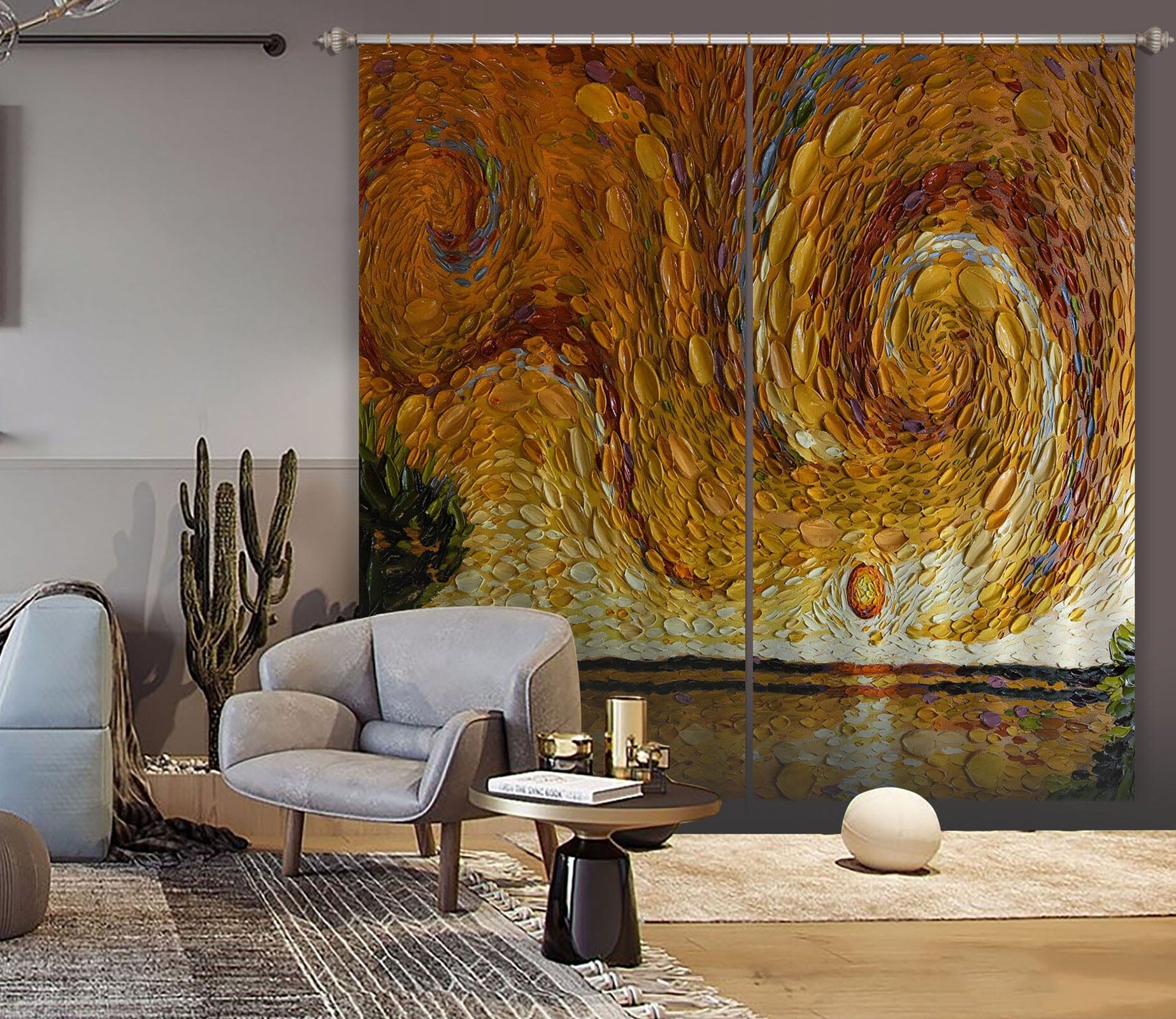 3D Wave Shell 052 Dena Tollefson Curtain Curtains Drapes Curtains AJ Creativity Home 