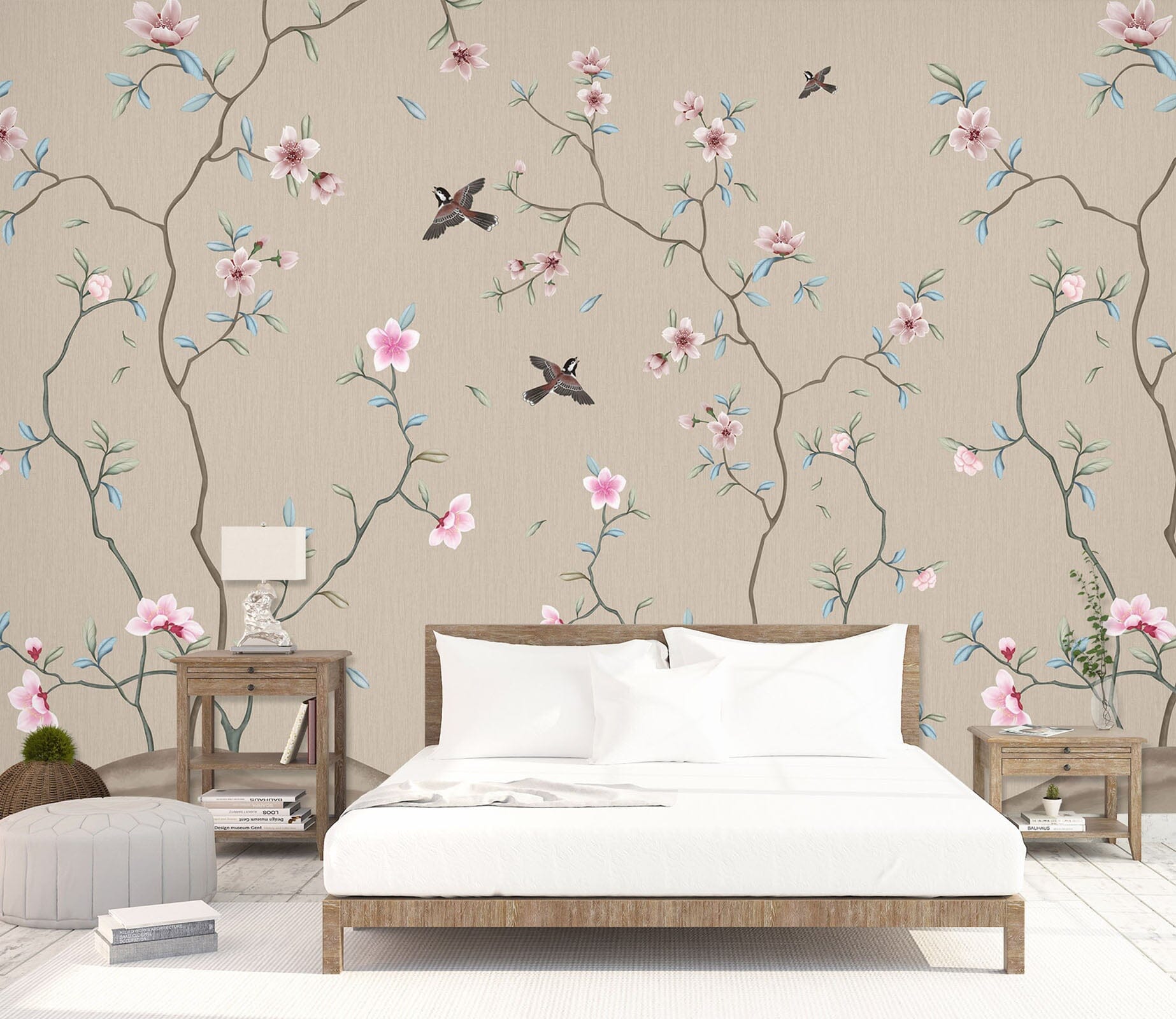3D Flower Bird 1453 Wall Murals Wallpaper AJ Wallpaper 2 