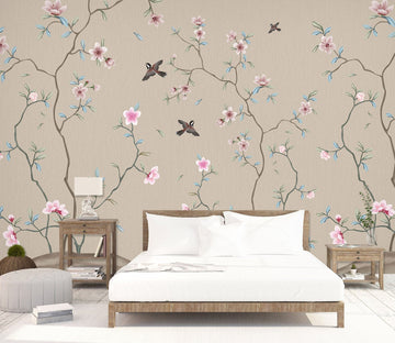 3D Flower Bird 1453 Wall Murals Wallpaper AJ Wallpaper 2 