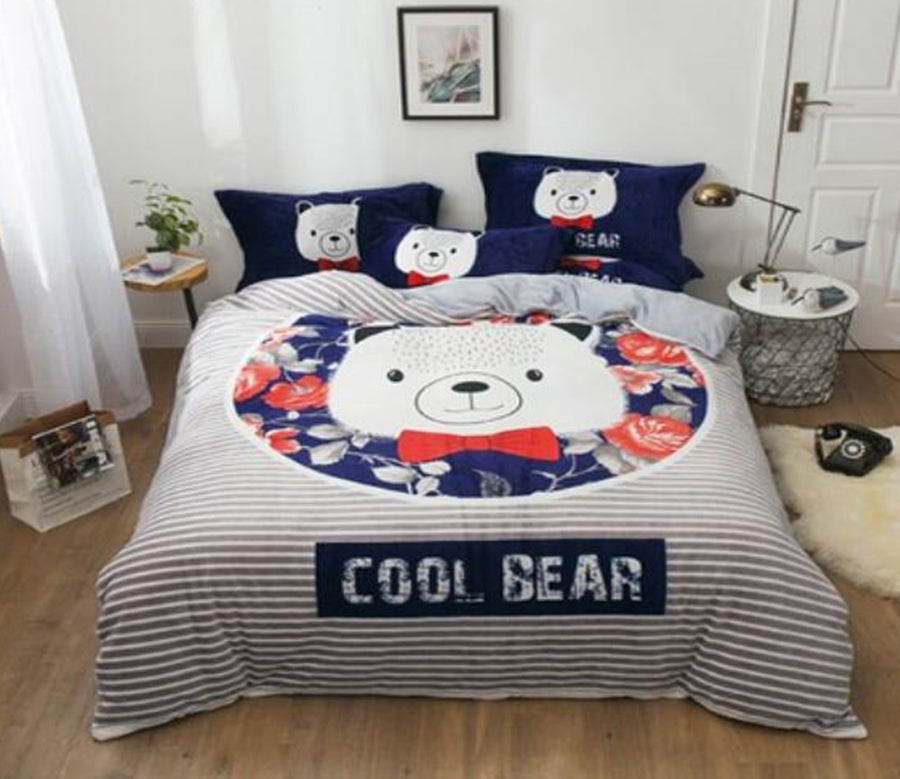 3D Cool Bear 18015 Bed Pillowcases Quilt