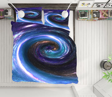 3D Blue Vortex 60005 Bed Pillowcases Quilt