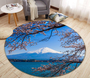3D Mount Fuji 81053 Round Non Slip Rug Mat