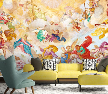 3D Golden Sky 1573 Wall Murals