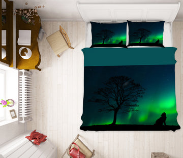 3D Green Light Tree Shadow 60019 Bed Pillowcases Quilt