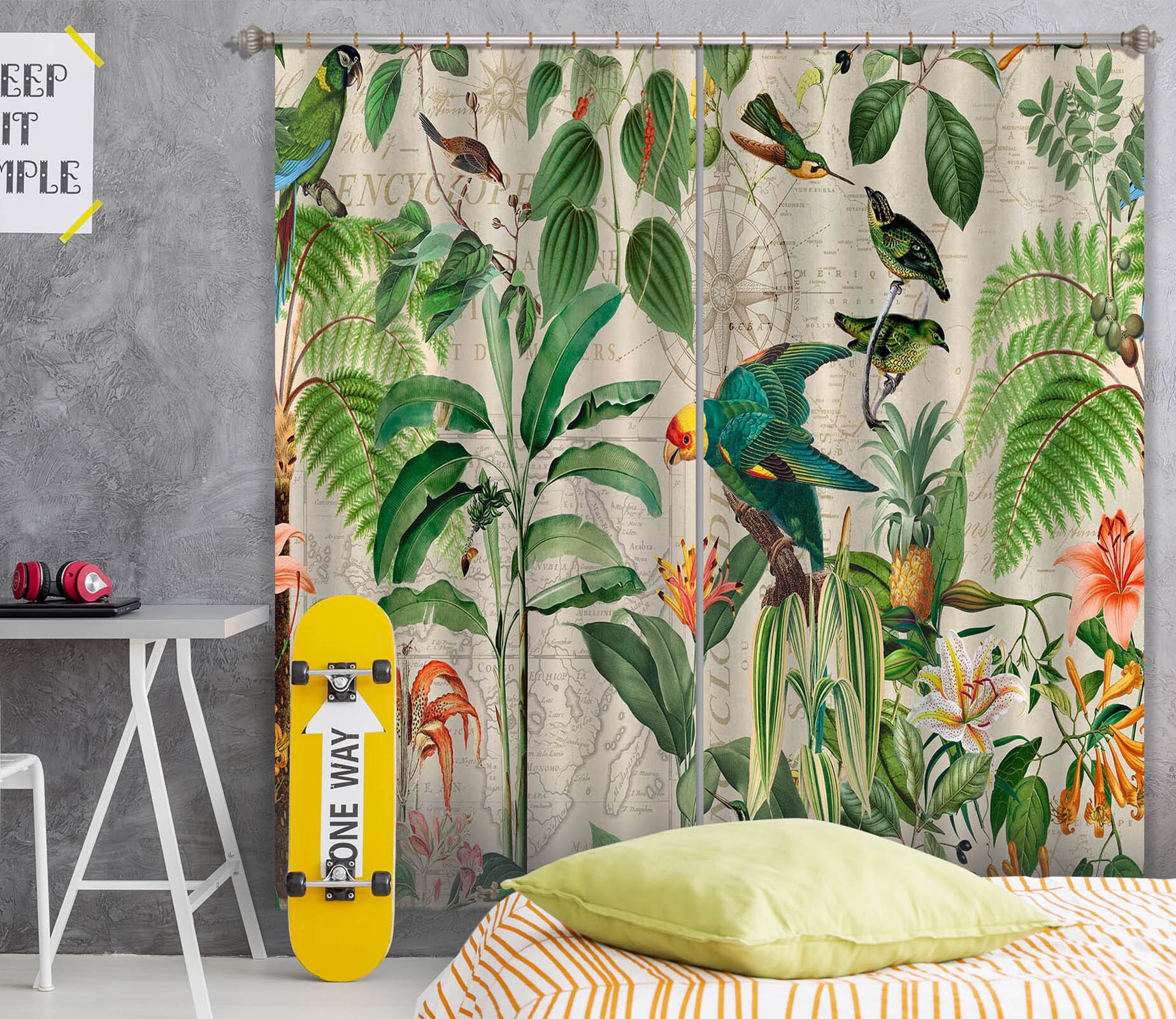 3D Kingdom Of Birds 073 Andrea haase Curtain Curtains Drapes Curtains AJ Creativity Home 