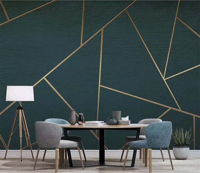3D Golden Lines 2432 Wall Murals Wallpaper AJ Wallpaper 2 