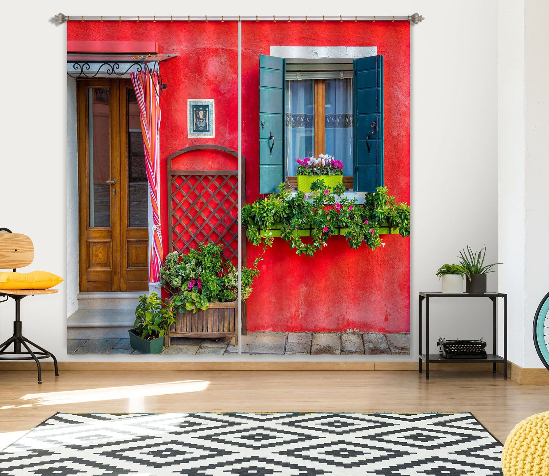 3D Green Plant 102 Marco Carmassi Curtain Curtains Drapes Curtains AJ Creativity Home 