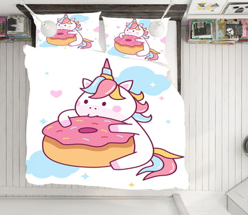 3D Unicorn Donuts 59068 Bed Pillowcases Quilt