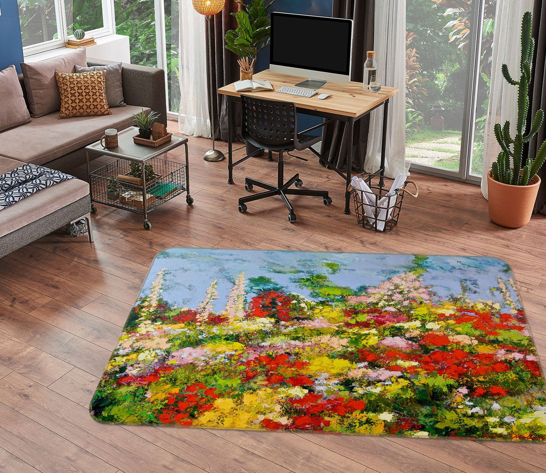 3D Colorful Garden 1062 Allan P. Friedlander Rug Non Slip Rug Mat Mat AJ Creativity Home 