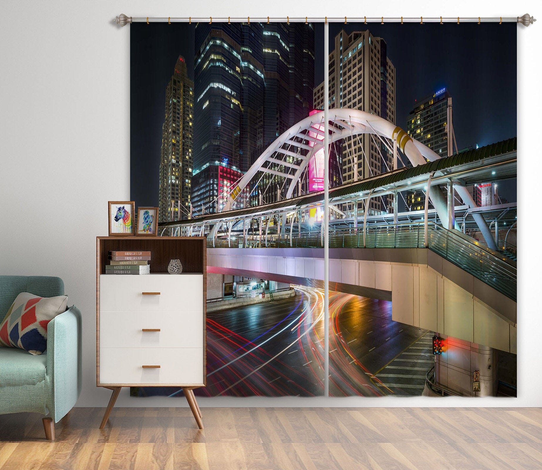 3D Light Bridge 158 Marco Carmassi Curtain Curtains Drapes Curtains AJ Creativity Home 