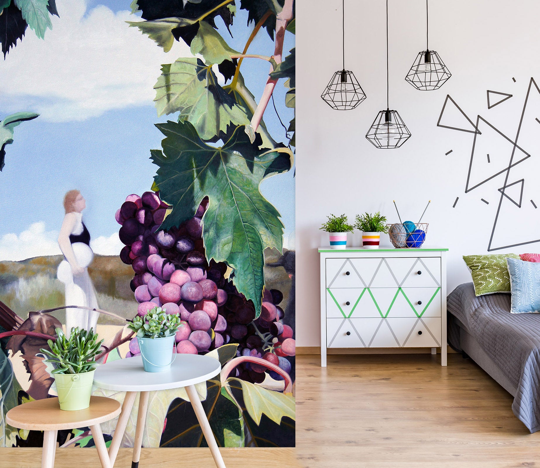 3D Purple Grapes 11133 Matthew Holden Bates Wall Mural Wall Murals