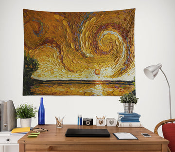 3D Yellow Pattern Sky 11808 Dena Tollefson Tapestry Hanging Cloth Hang