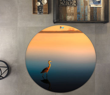 3D Grus Japonensis 2849 Round Non Slip Rug Mat Mat AJ Creativity Home 