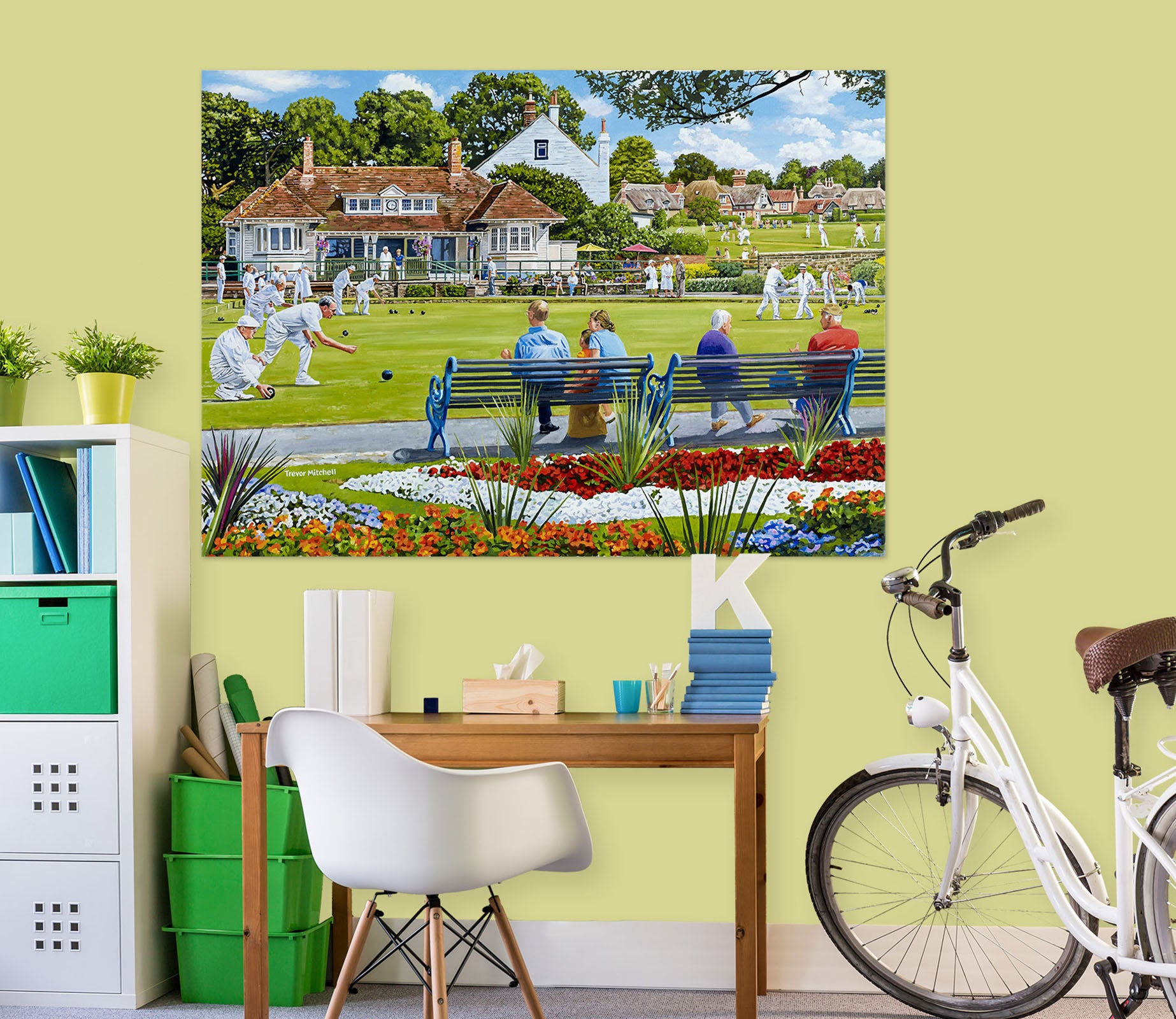 3D Lawn Benches 8934 Trevor Mitchell Wall Sticker